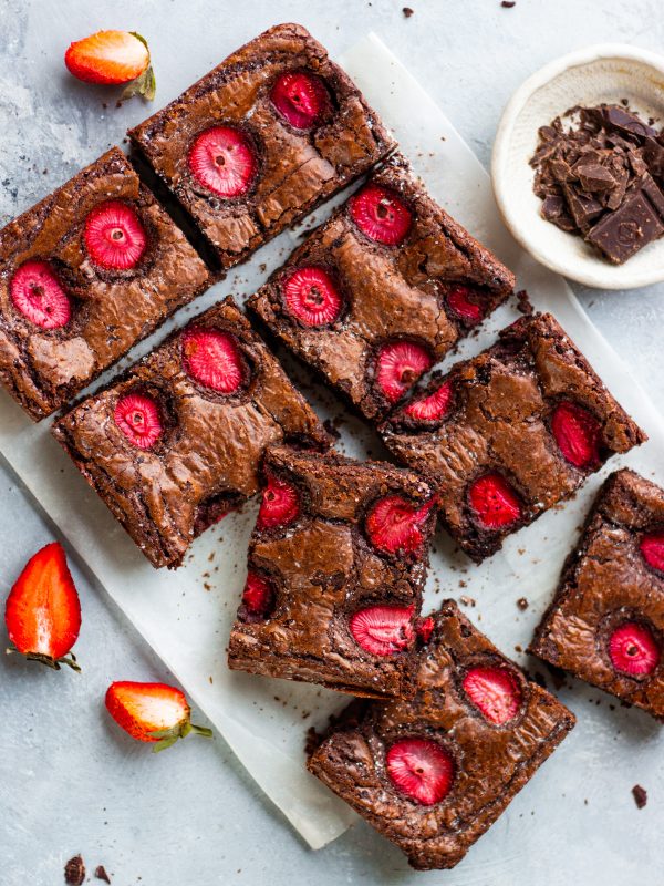 strawberry brownie