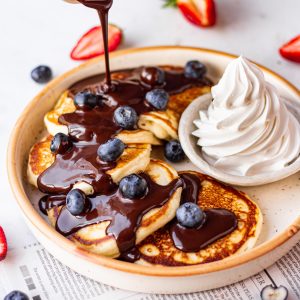 Fluffiest eggless pancakes