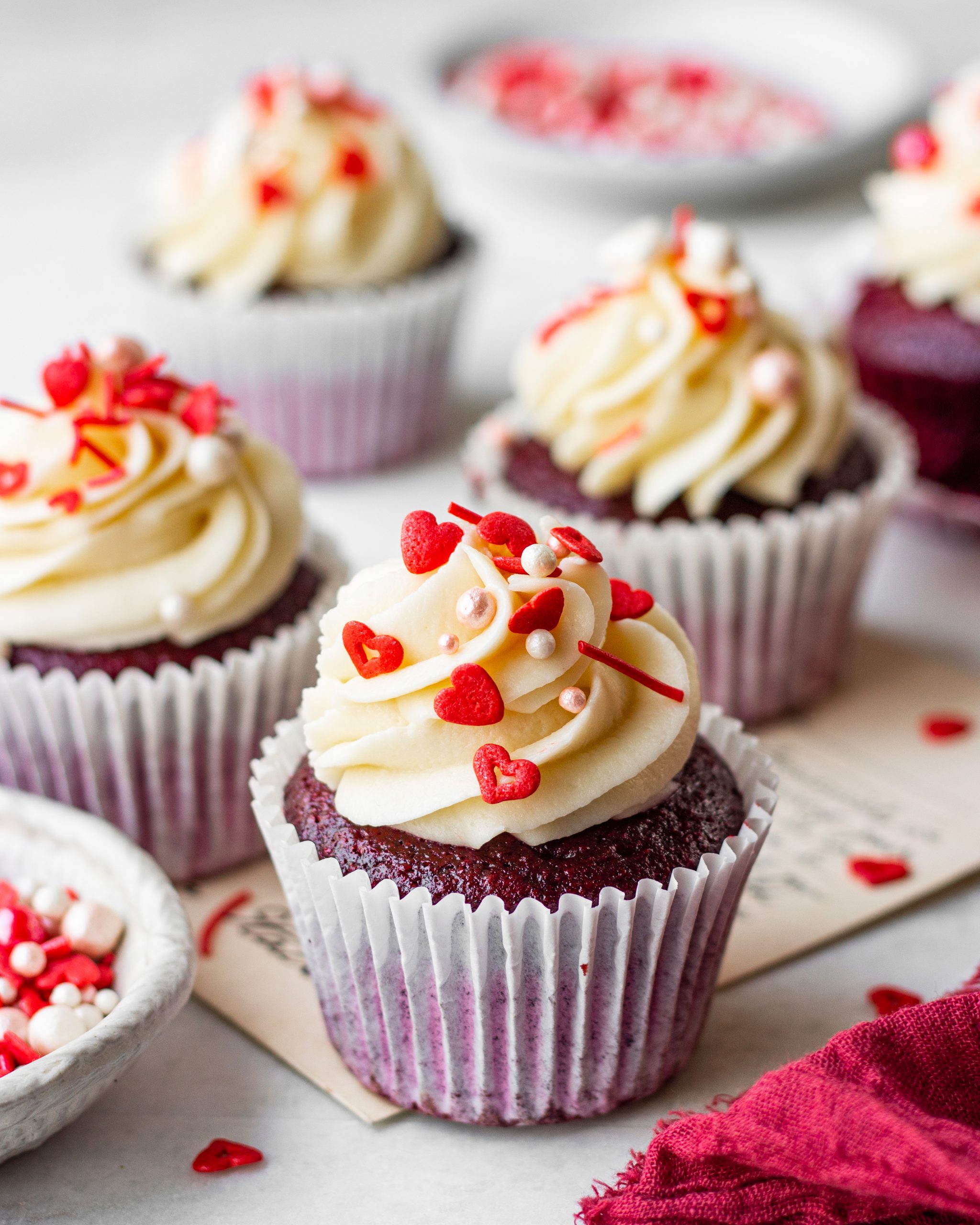Red velvet cupcakes - valentine&amp;#39;s special - Bake with Shivesh