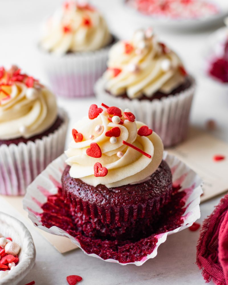 Red velvet cupcakes - valentine's special - Bake with Shivesh