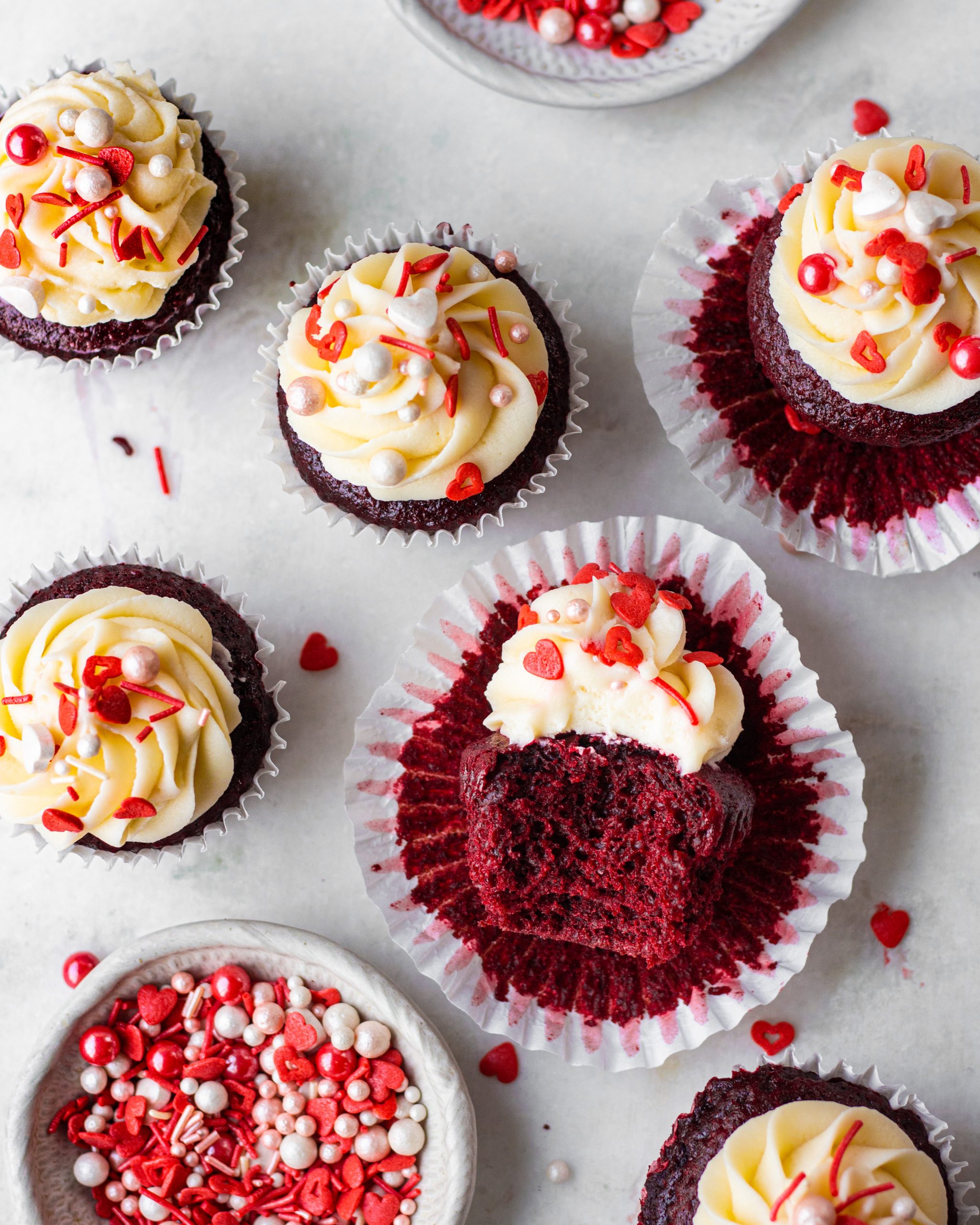 Red velvet cupcakes - valentine&amp;#39;s special - Bake with Shivesh