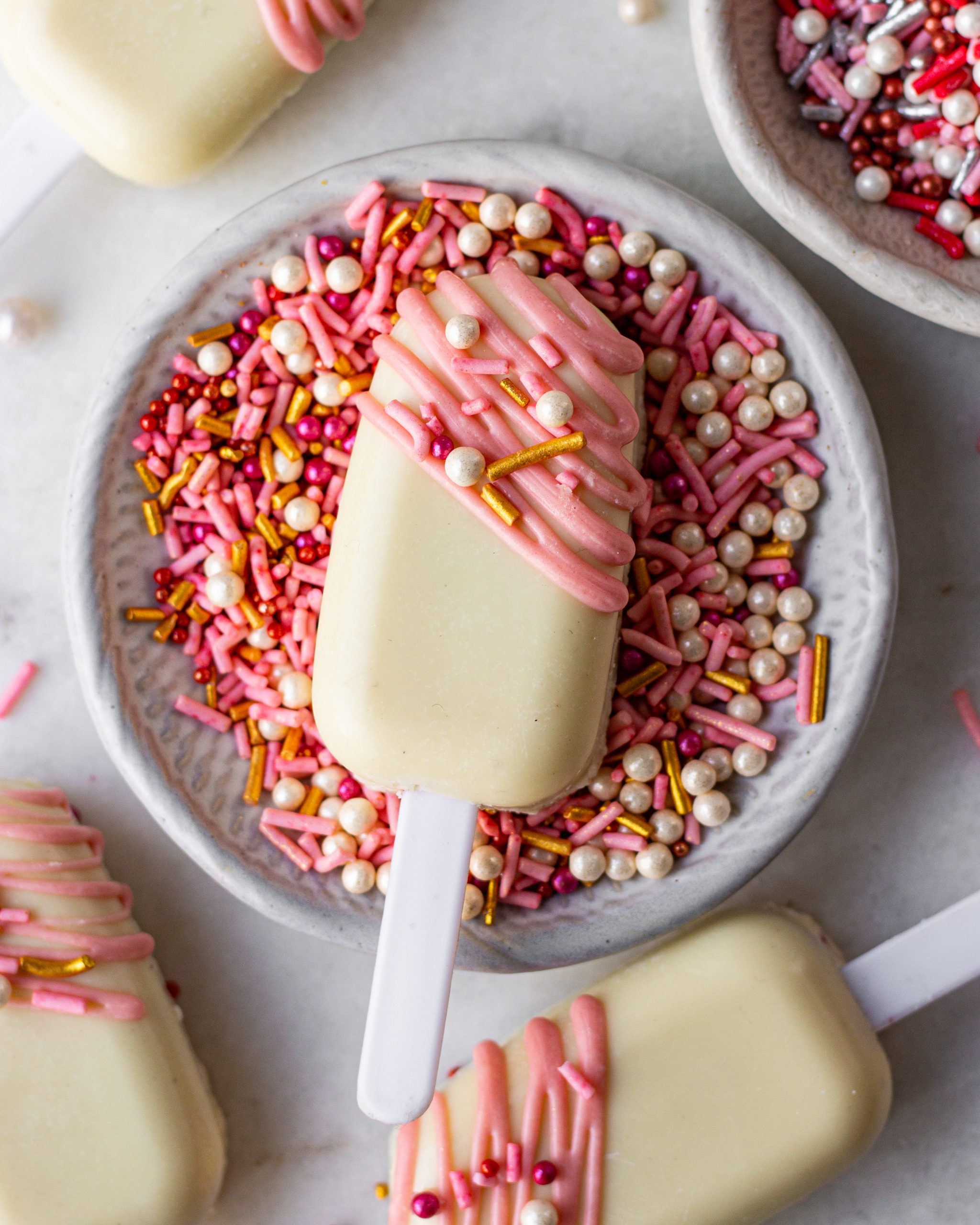 A HOW TO: Valentines Day Cakesicles with Heart Shaped Sprinkles