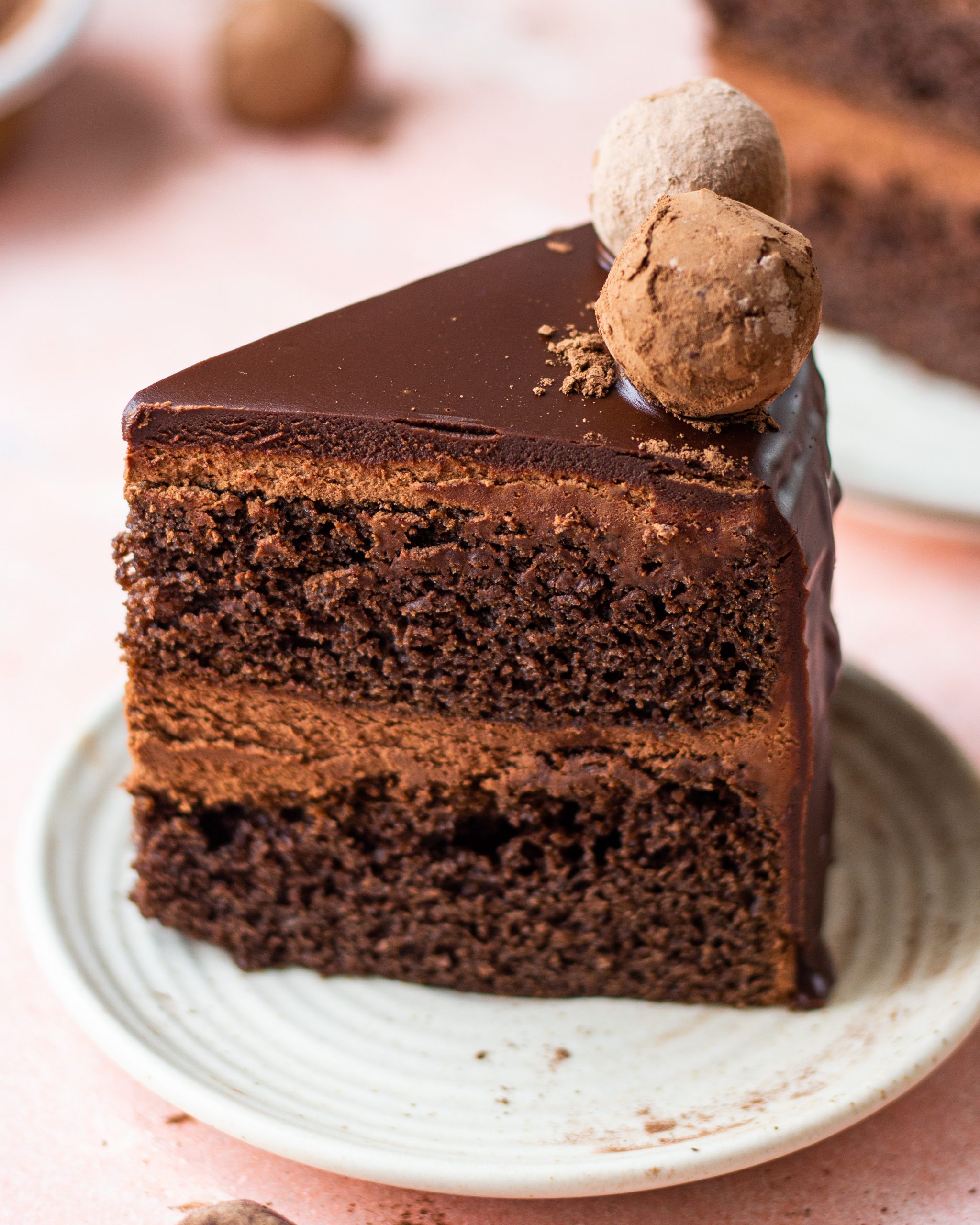 Dutch Truffle Overloaded Cake With Macaroons (Eggless) - Ovenfresh