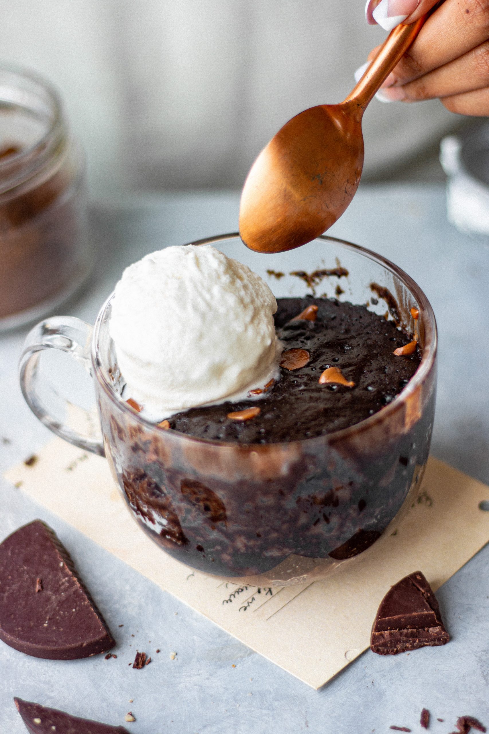 Chocolate Ice Cream Mug Cake Recipe