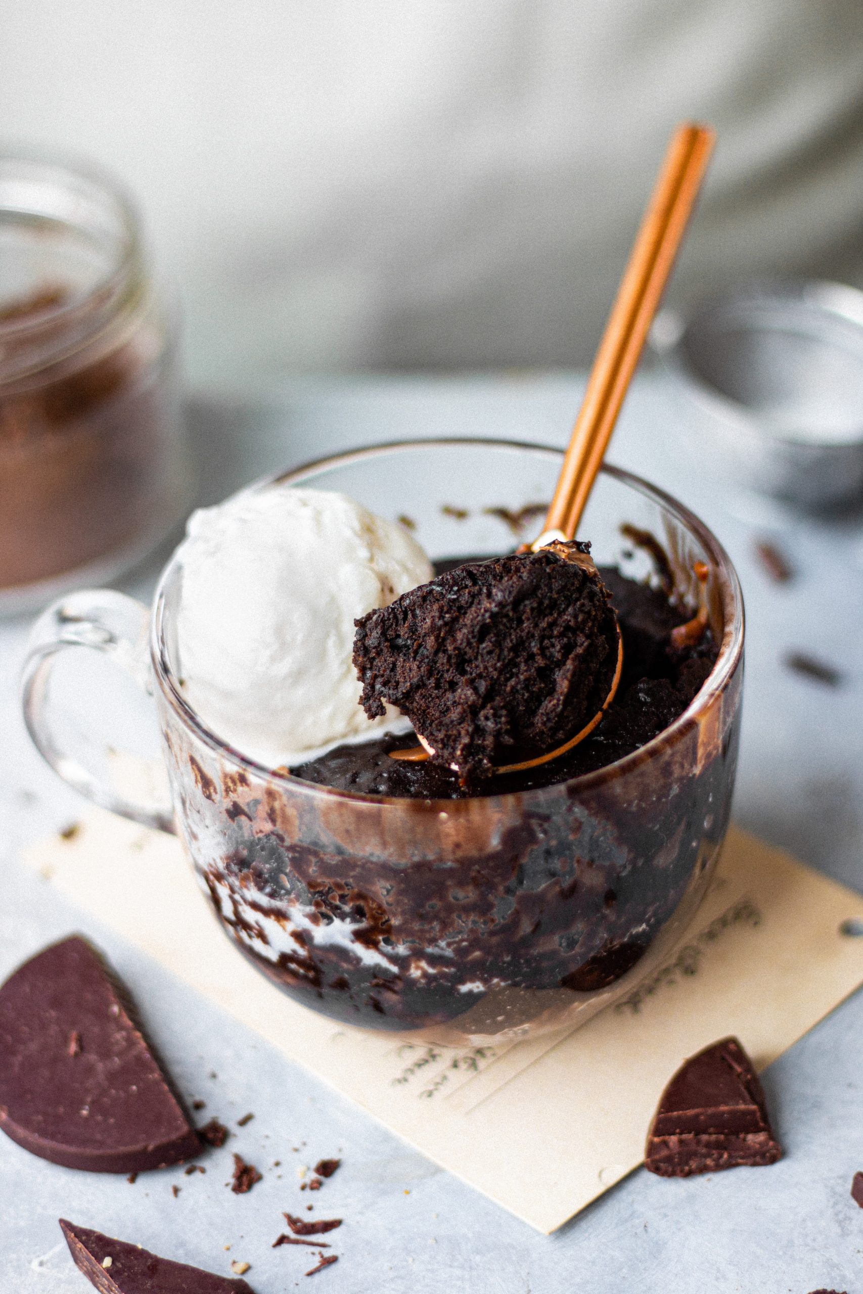 double chocolate mug cake