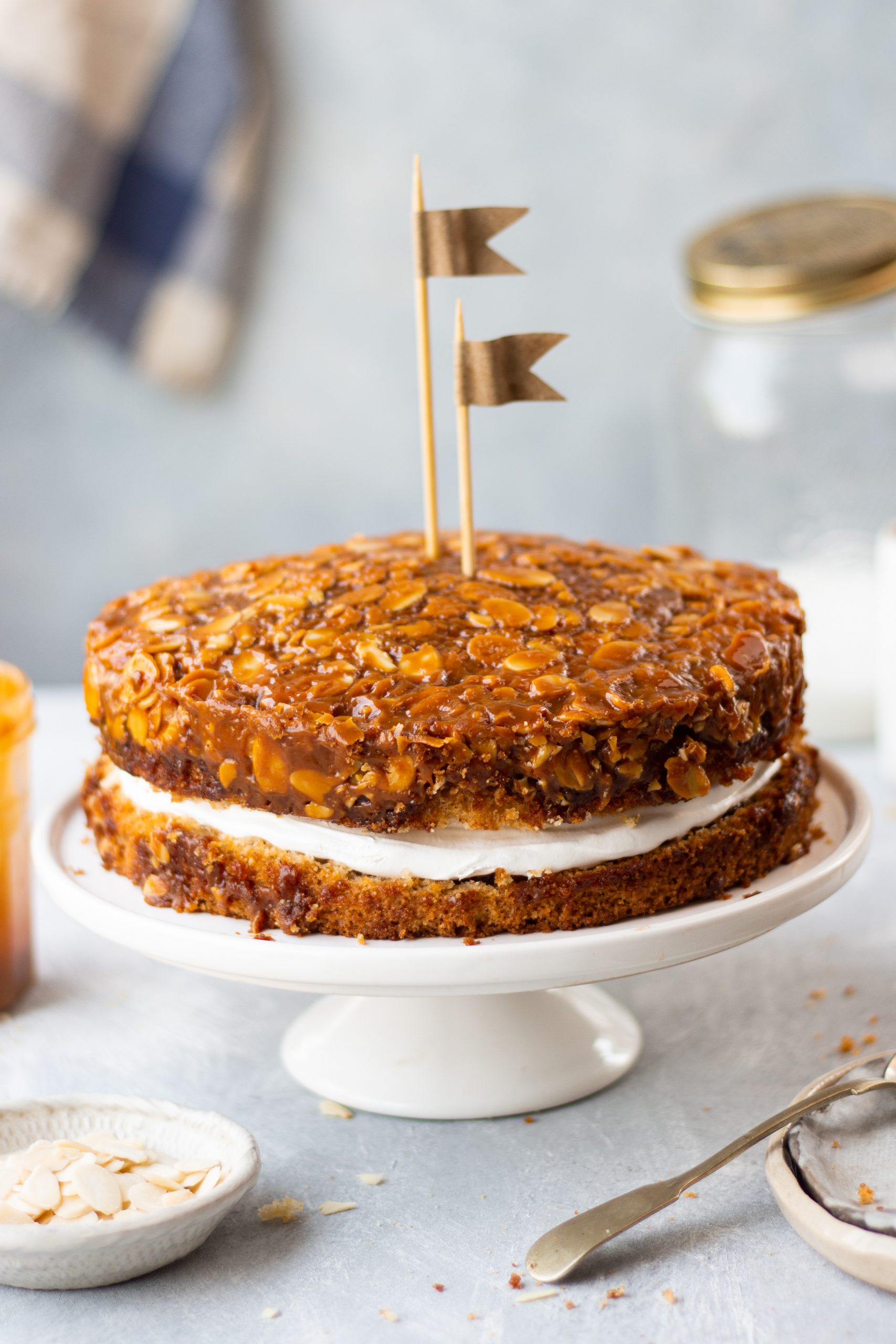 Gluten-Free Vanilla Almond Cake with Coconut Ganache - The Fitnessista |  Recipe | Gluten free vanilla, Almond cakes, Vanilla sheet cakes