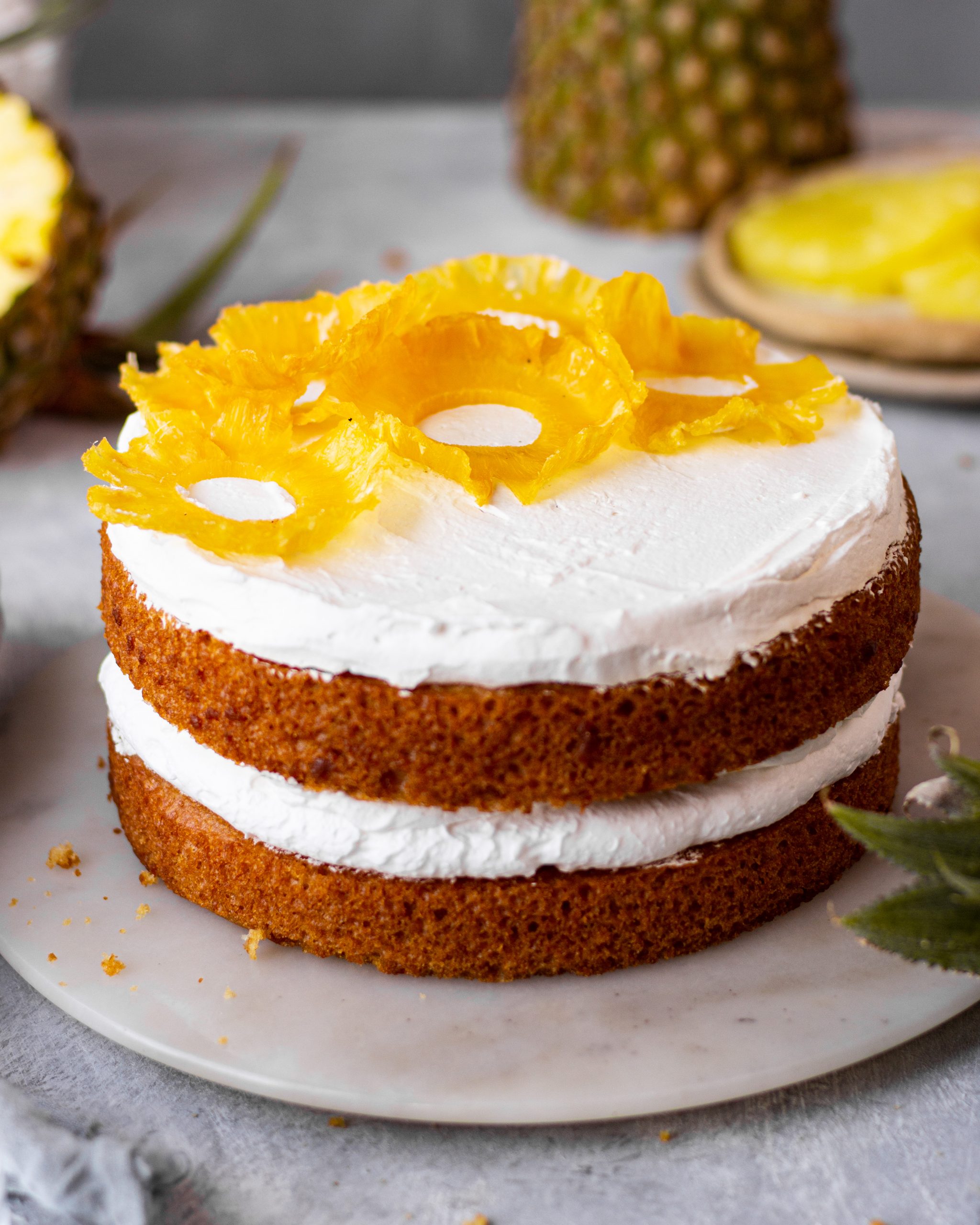 Cream & Pineapple Cake (Eggless) - Cremeux Goa