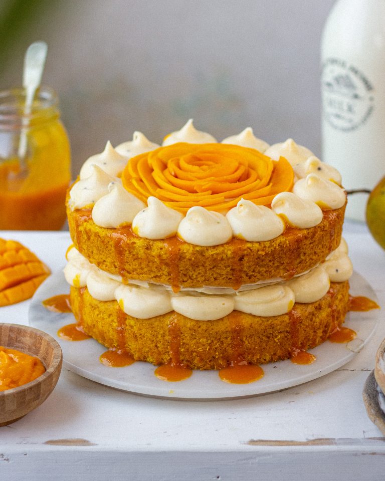 Eggless Mango Cake - Bake with Shivesh