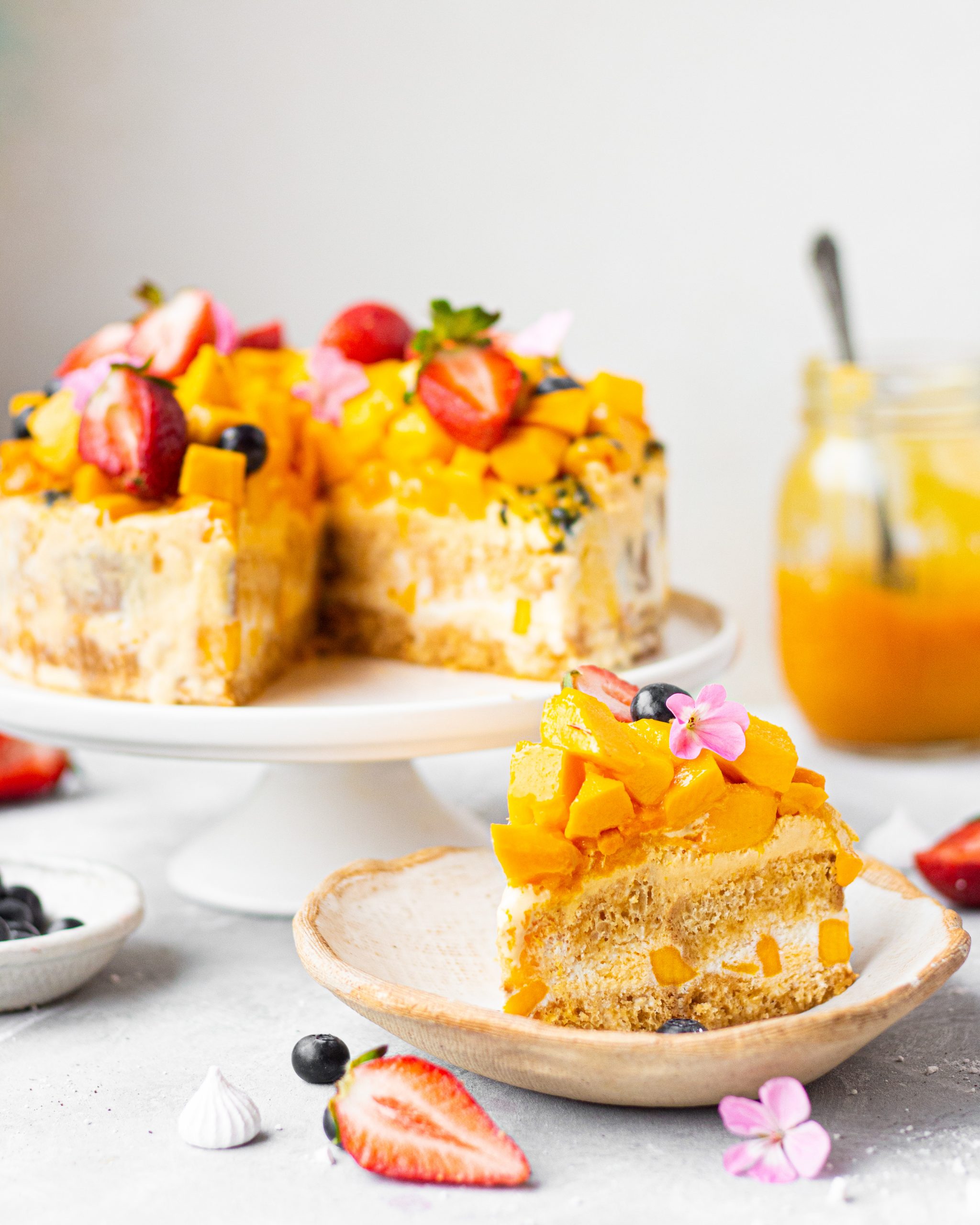 Mango Sorbet Ice Cream Cake - Breadtop