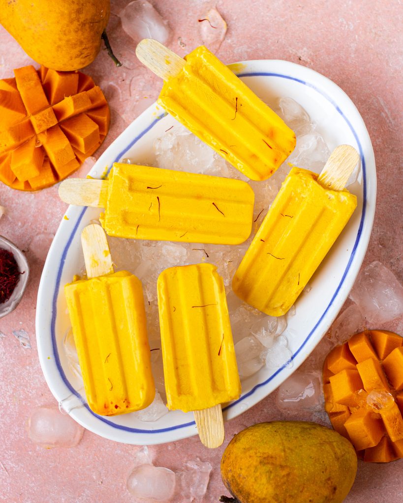 Mango Lassi Popsicles - Bake with Shivesh