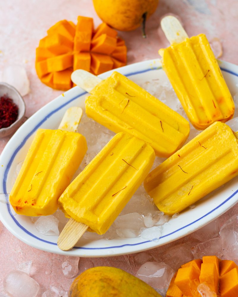 Mango Lassi Popsicles - Bake with Shivesh