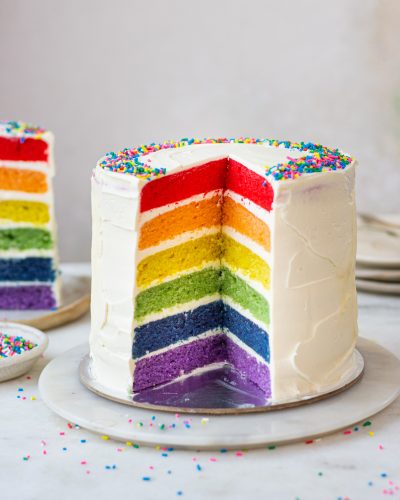 Eggless Rainbow Cake - Bake With Shivesh