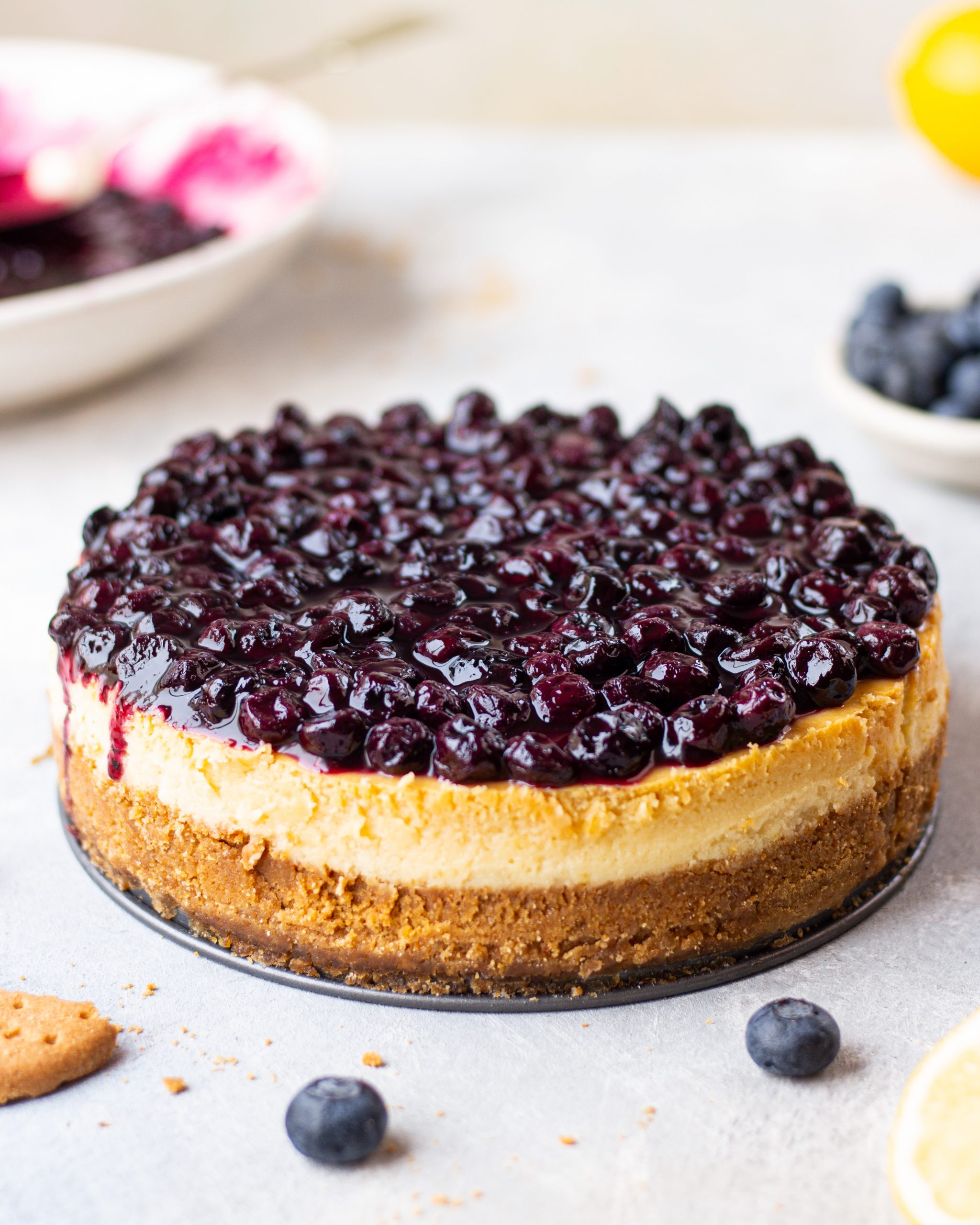 Lemon Blueberry Cheesecake | Best Homemade Cheesecake Recipe