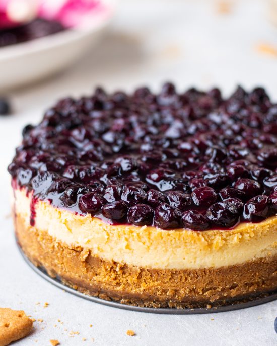 Eggless Blueberry Cheesecake - Bake with Shivesh