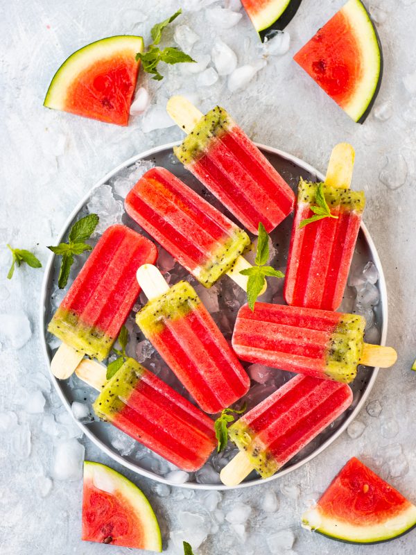 watermelon kiwi popsicles