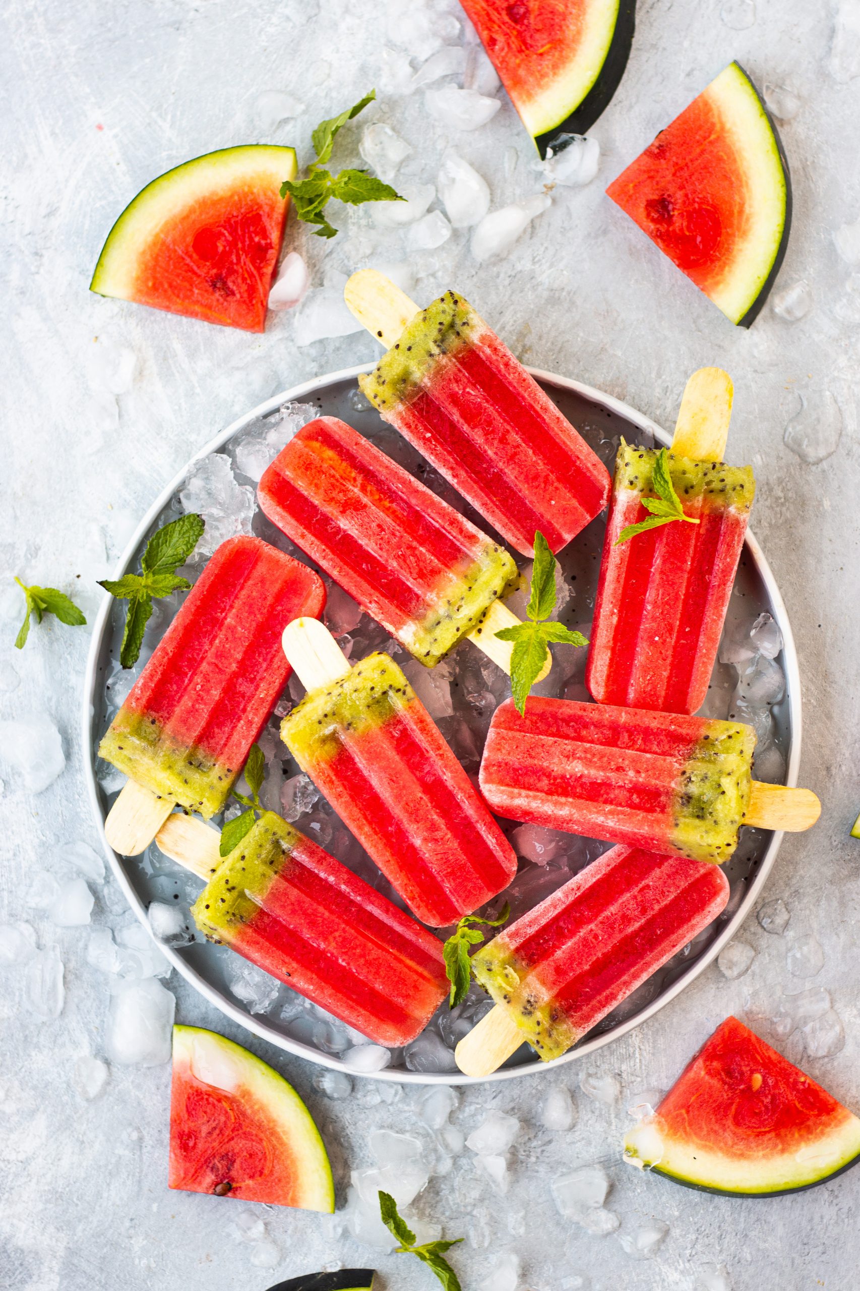 watermelon kiwi popsicles