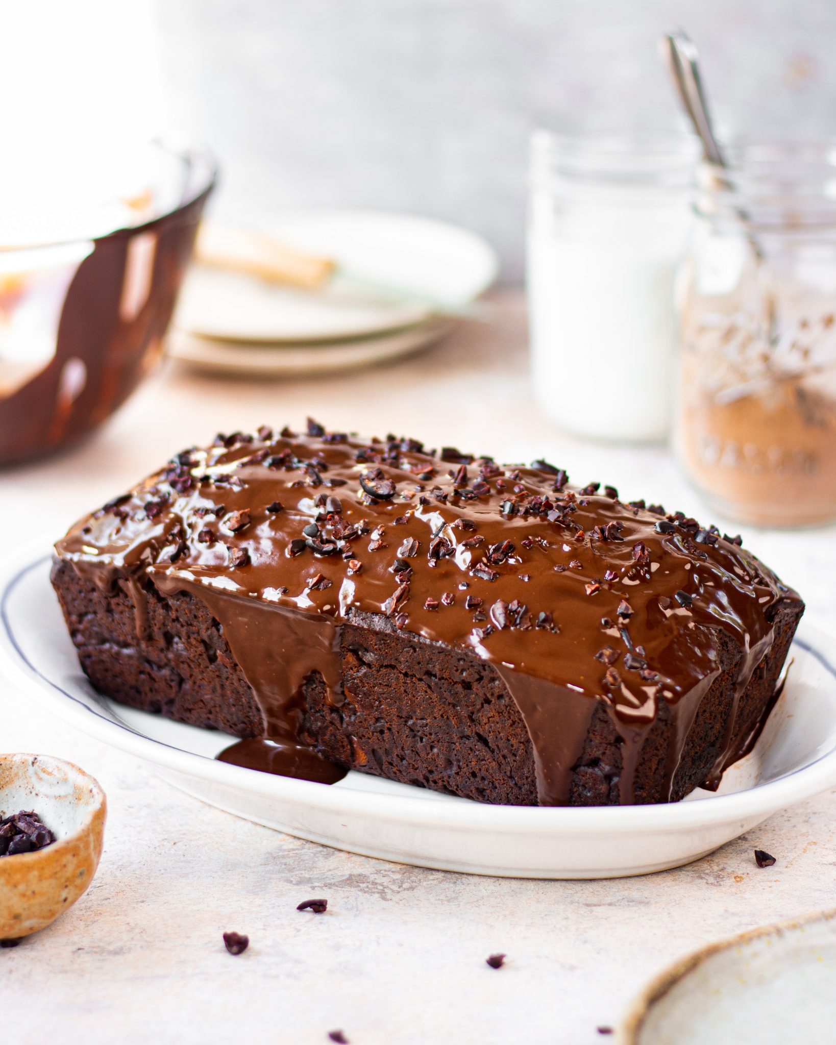 Dark Chocolate Loaf Cake - Bake with Shivesh