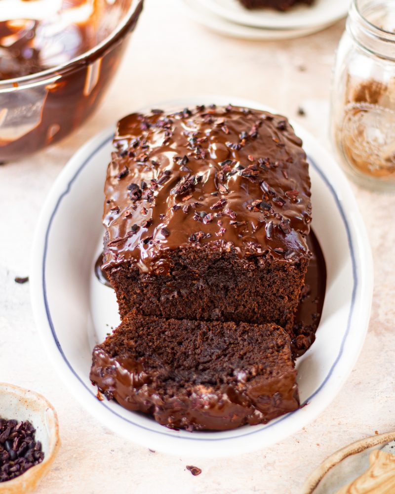 Dark Chocolate Loaf Cake - Bake with Shivesh