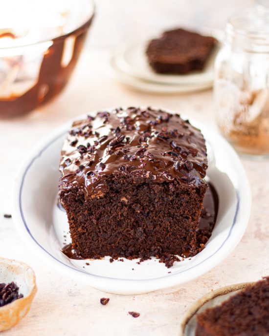 Dark Chocolate Loaf Cake - Bake with Shivesh