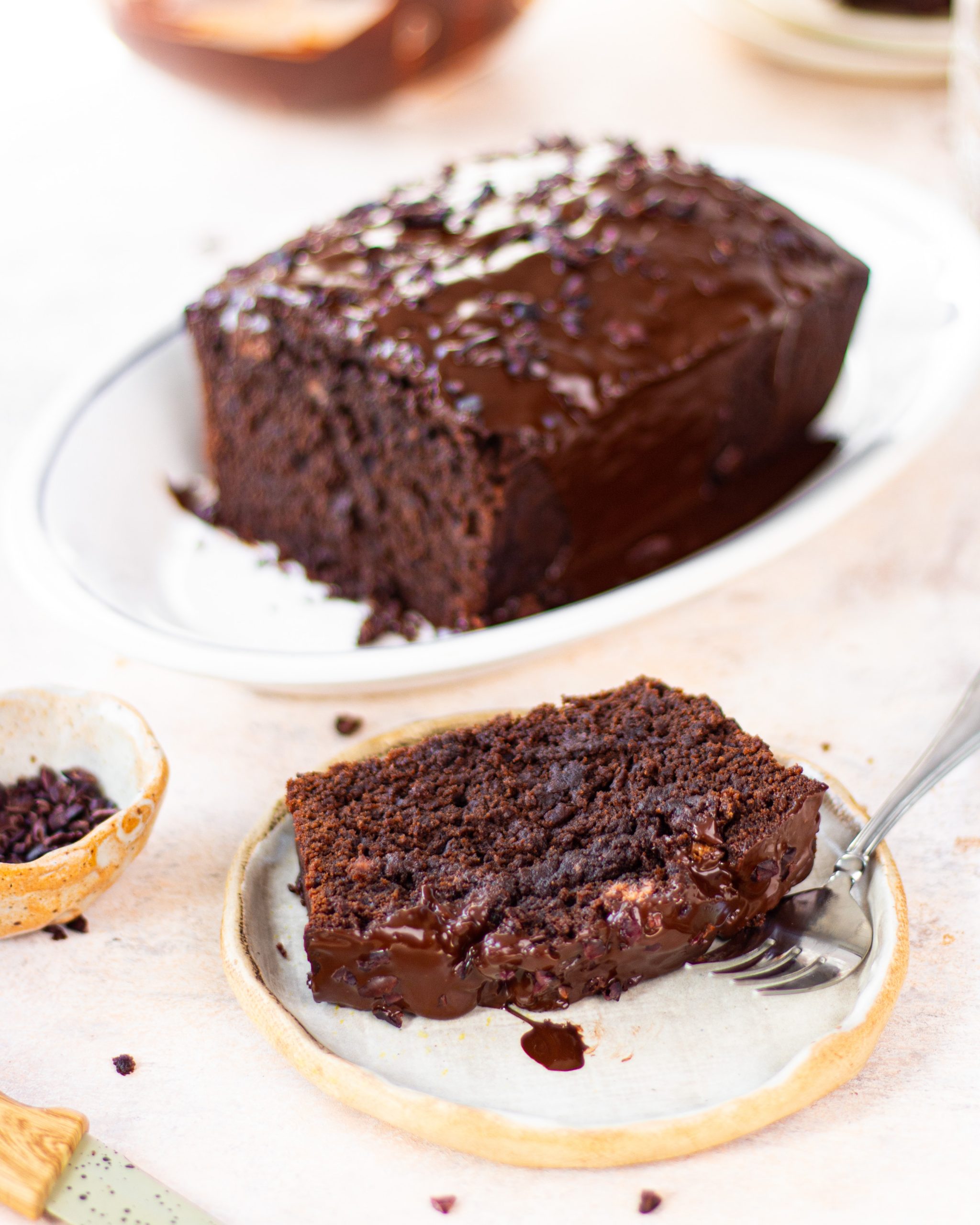 Dark Chocolate Loaf Cake - Bake with Shivesh