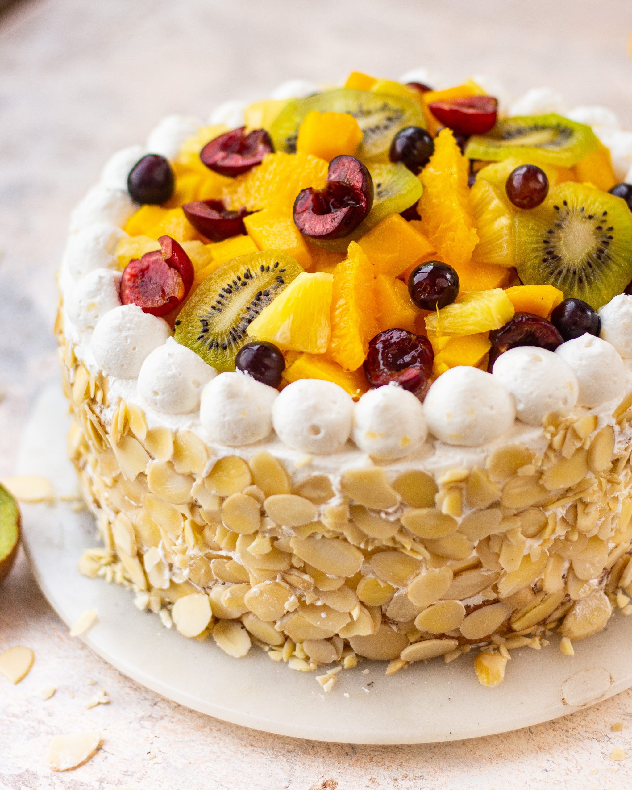 Father's Day Eggless Fresh Fruit Cake - Bake with Shivesh