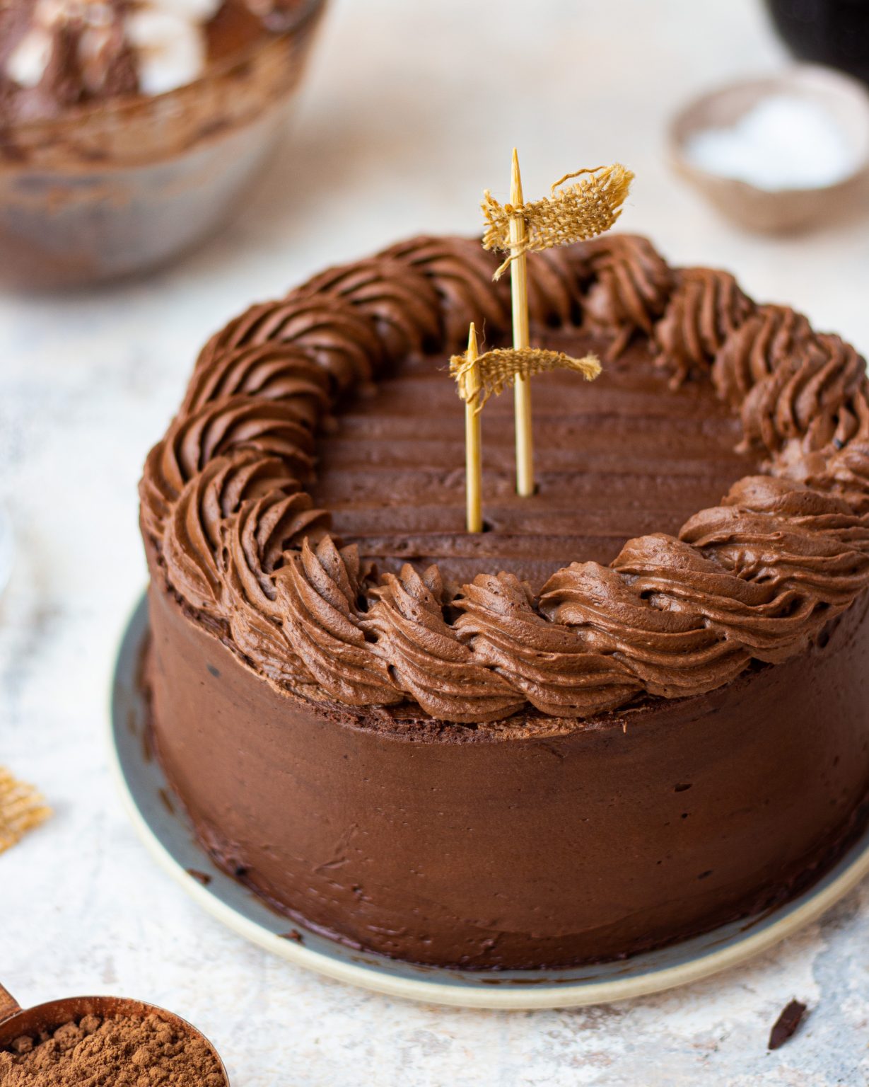 chocolate coffee layered cake (eggless) Bake with Shivesh