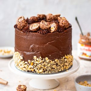 eggless ferrero rocher cake