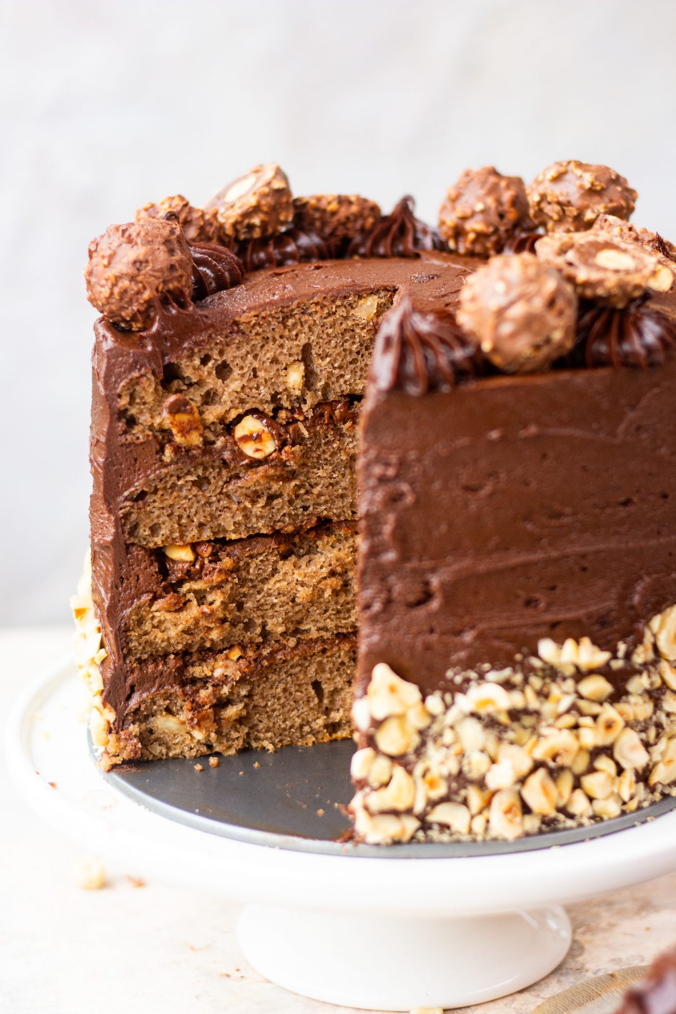 eggless ferrero rocher cake - Bake with Shivesh