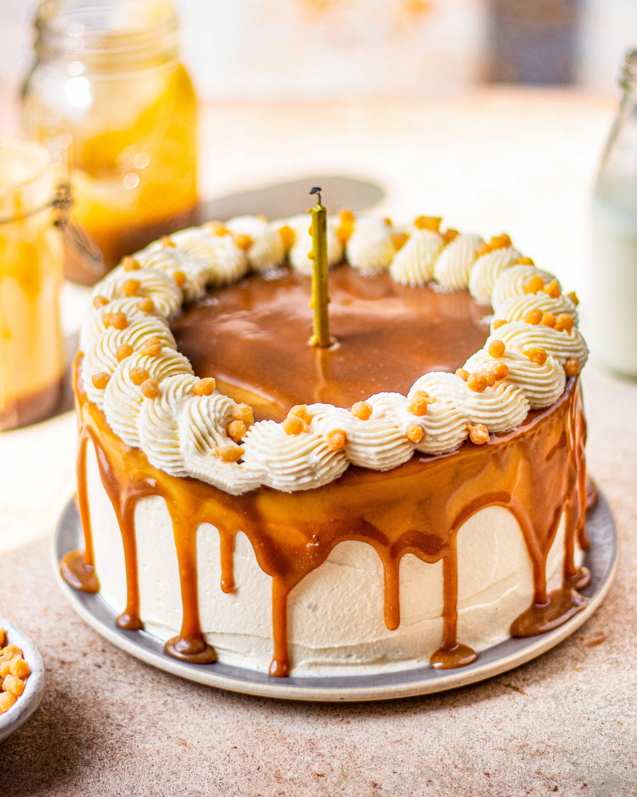 Butterscotch Marshmallow Cake - Baking with Blondie