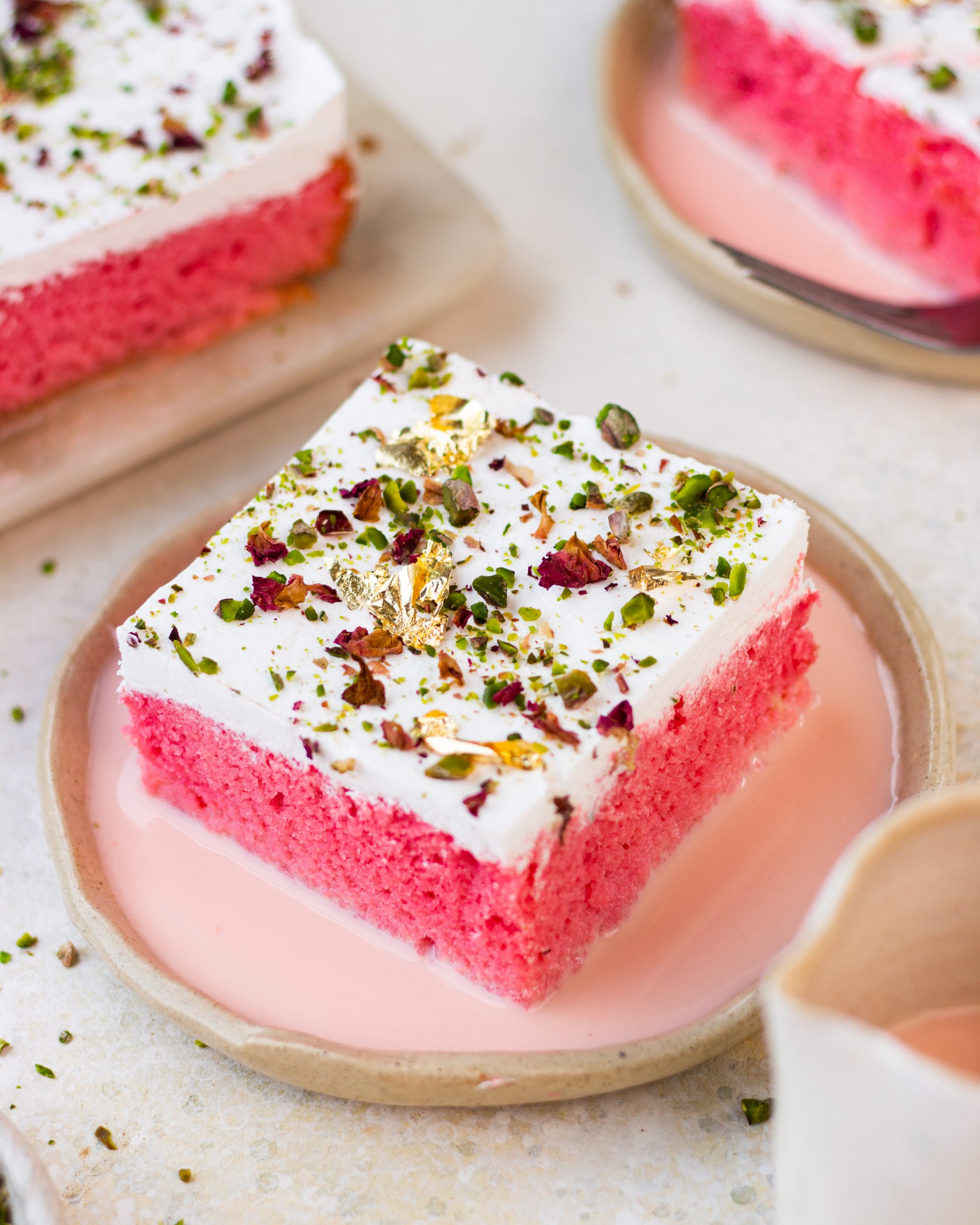 Rose Milk Cake - Bake with Shivesh