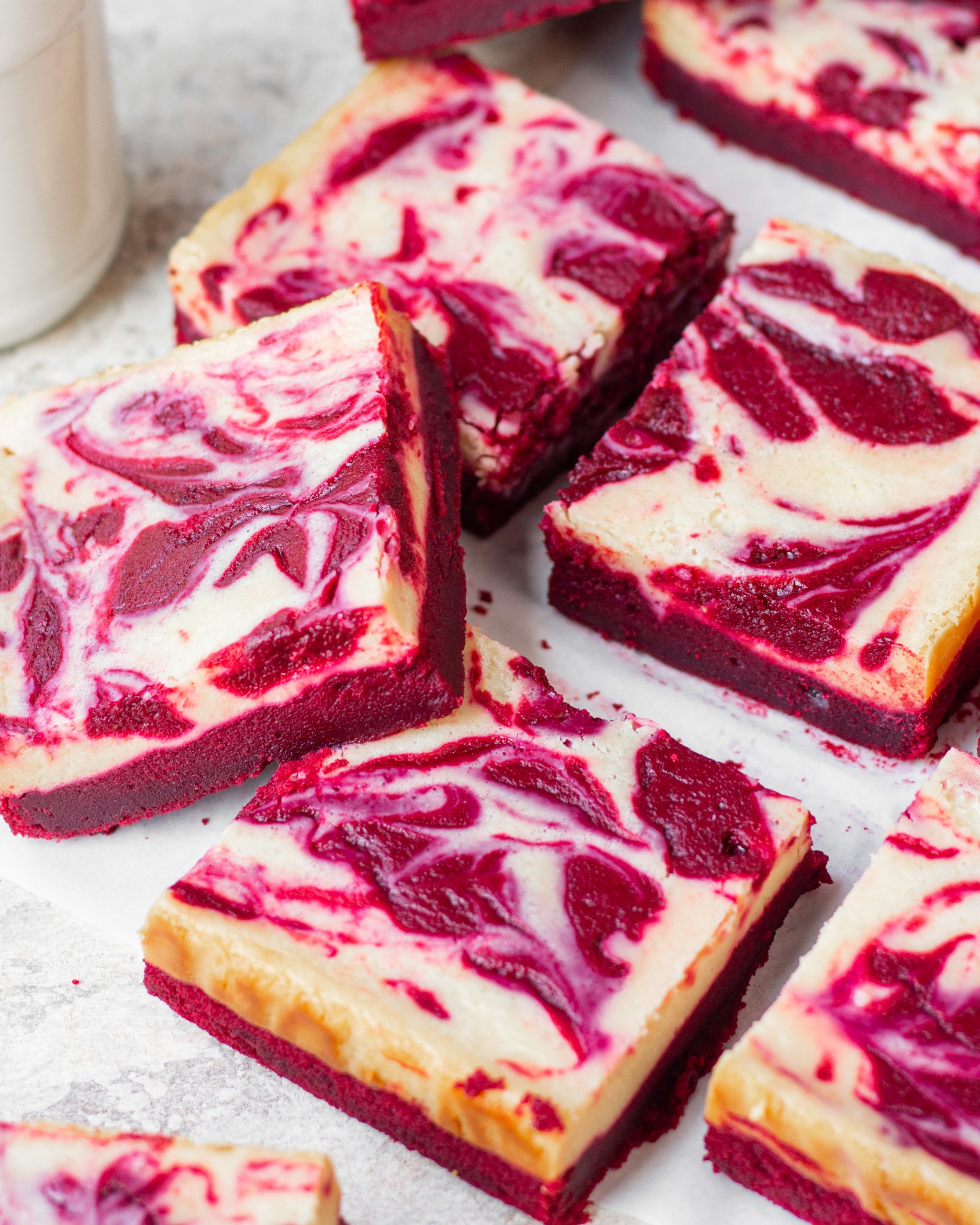 red velvet cheesecake brownies- eggless - with Shivesh