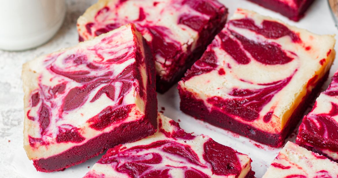 red velvet cheesecake brownies- eggless
