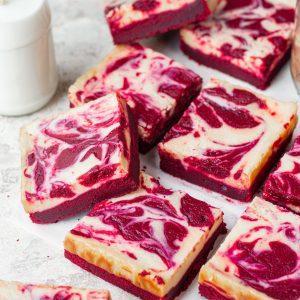 red velvet cheesecake brownies- eggless