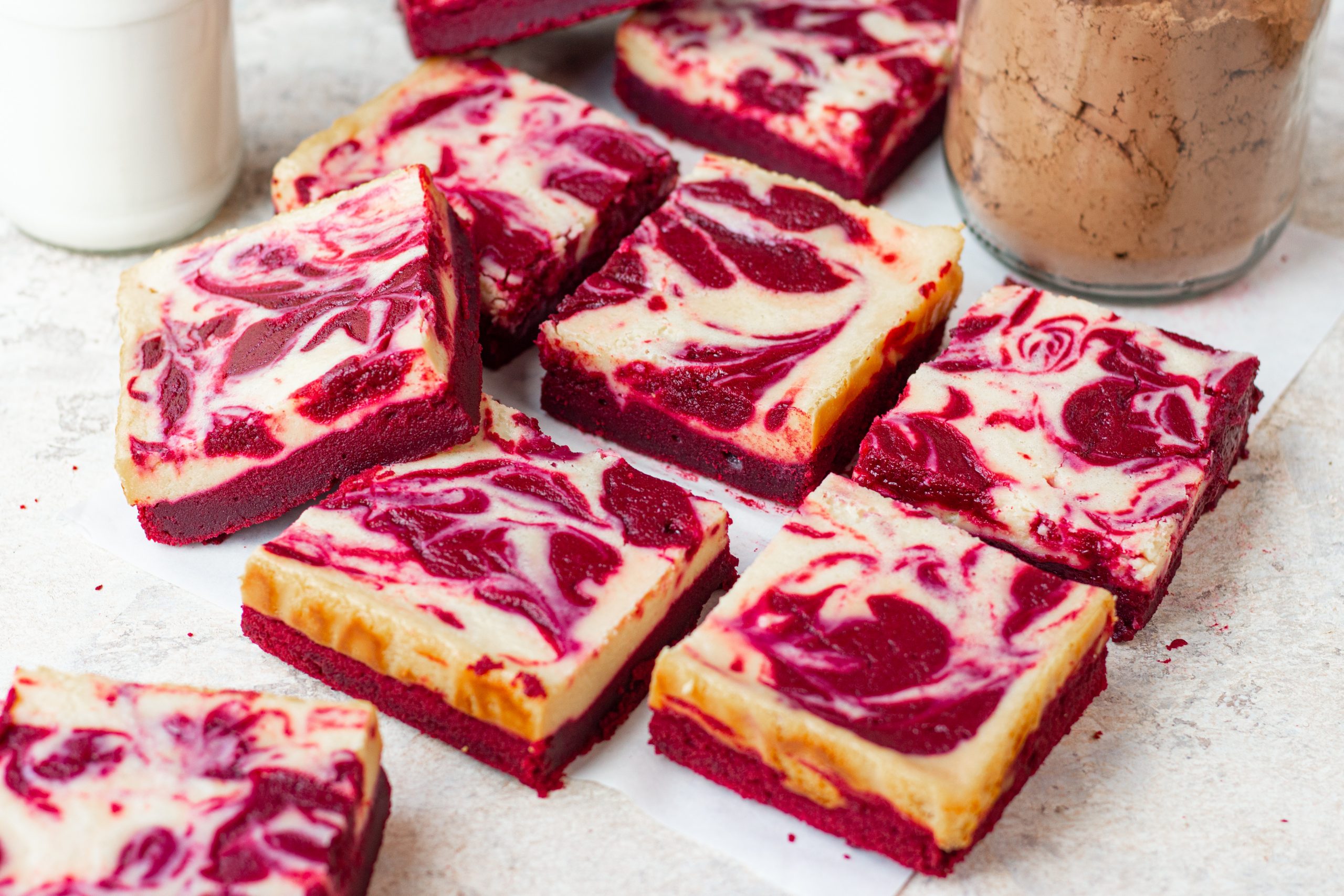 red velvet cheesecake brownies- eggless