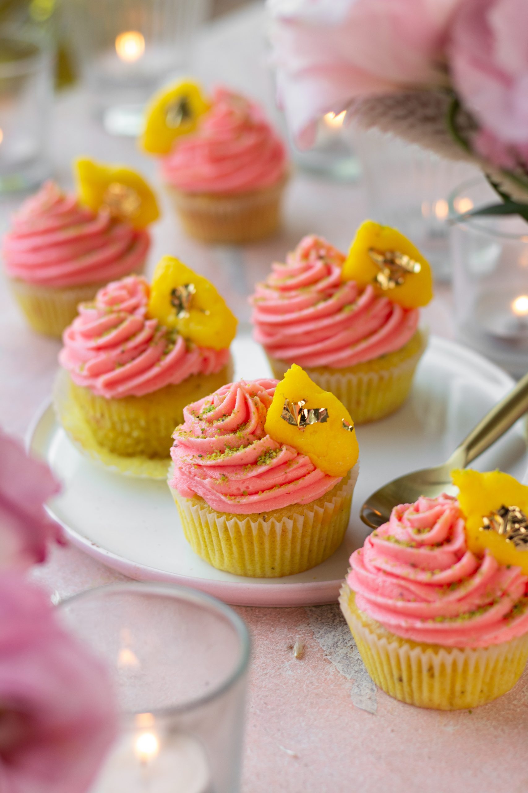 rose rasmalai cupcakes