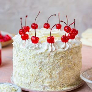 EGGLESS WHITE FOREST CAKE - Bake with Shivesh