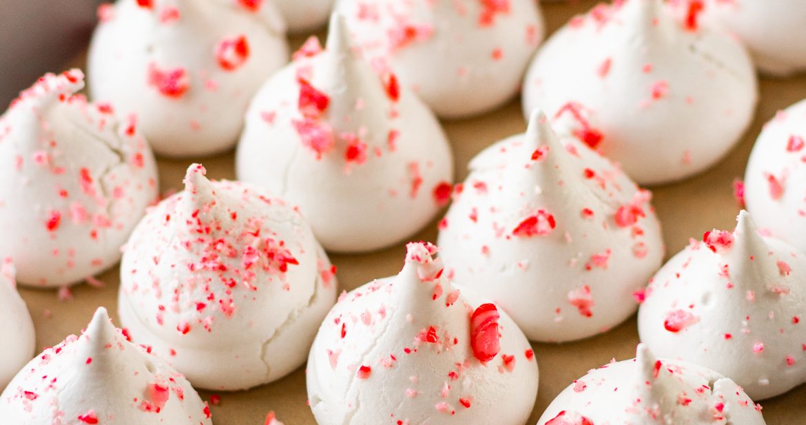 peppermint meringue cookies