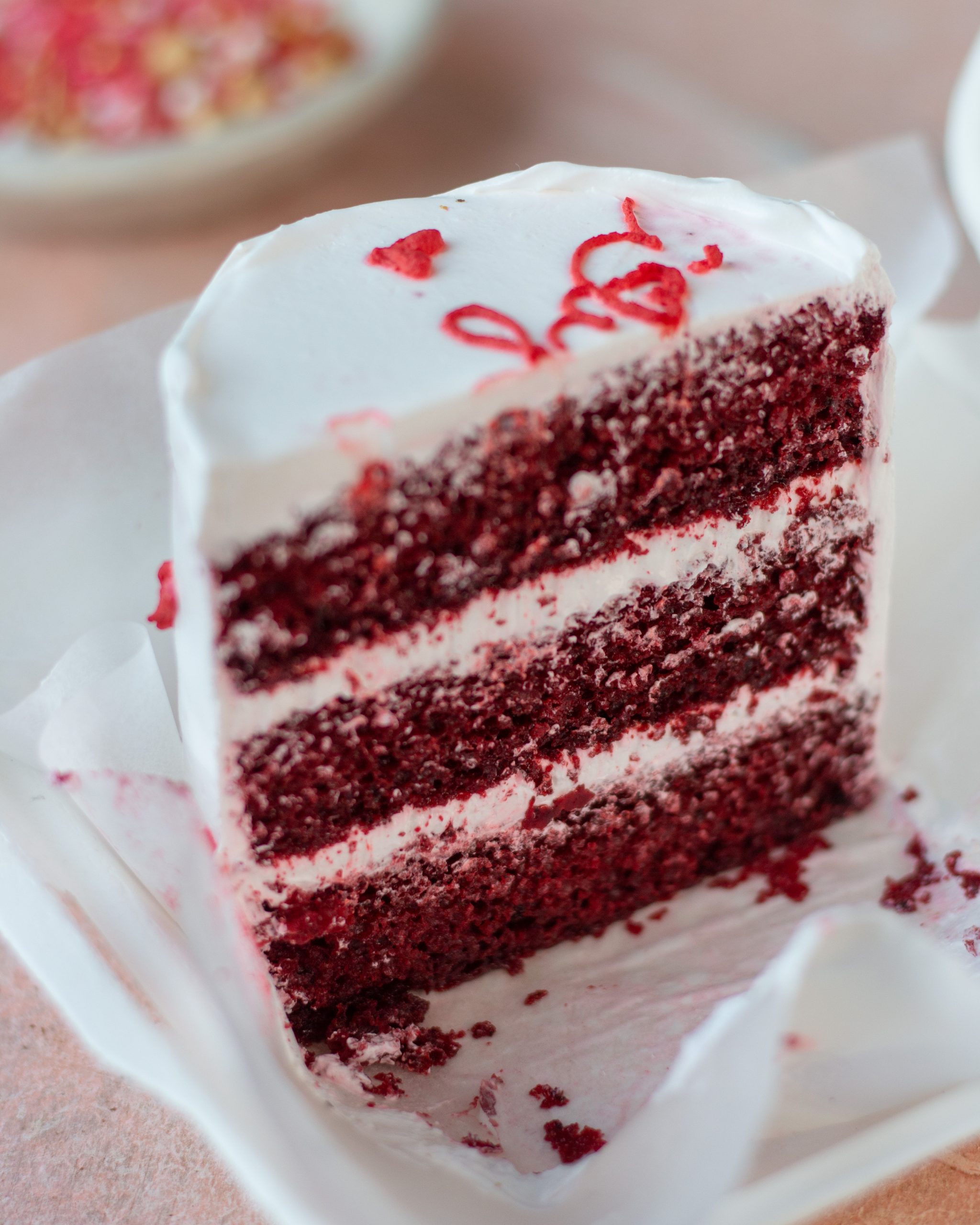 eggless red velvet bento cake
