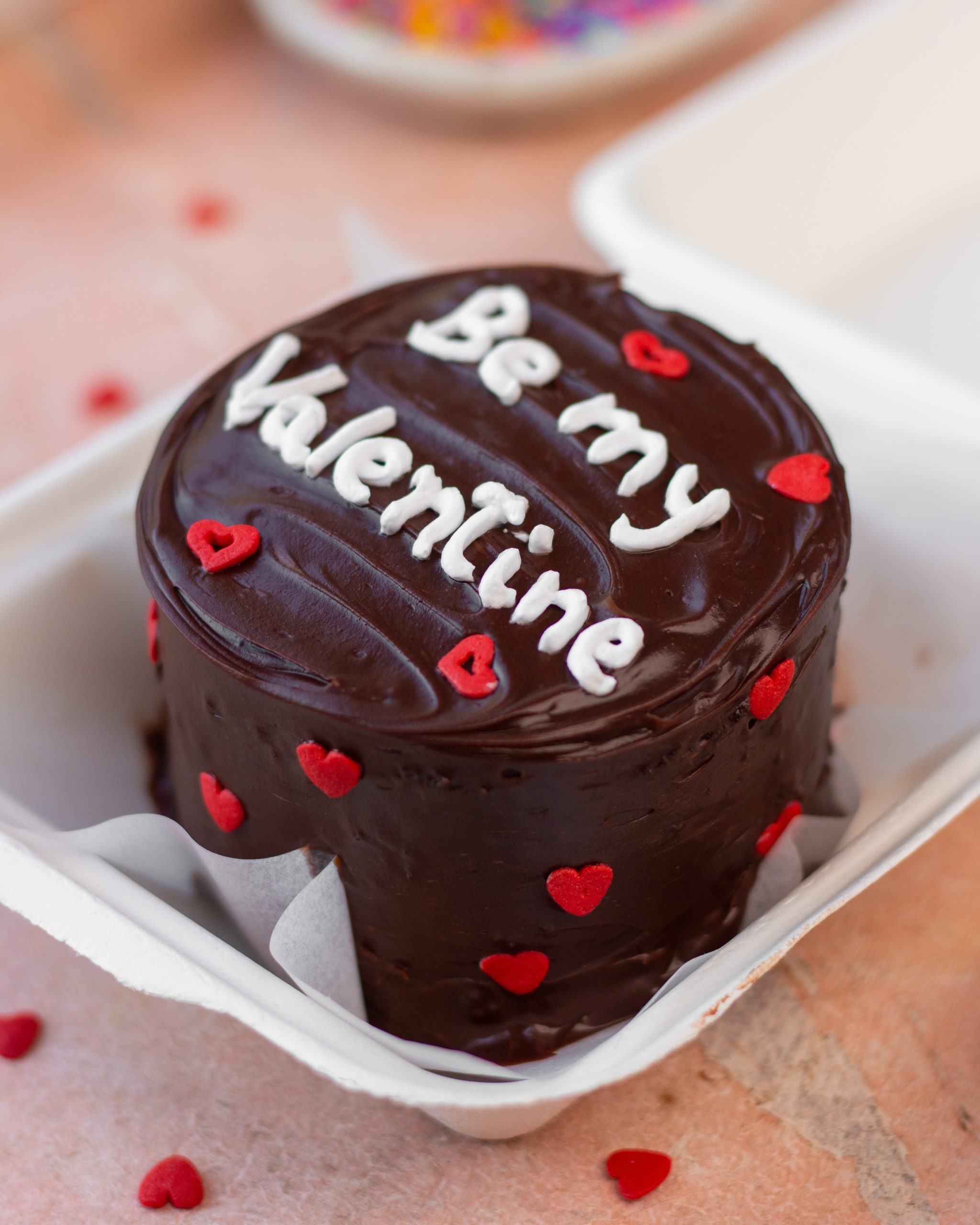 Valentine's Day Ombre Heart Cake - Beyond Frosting