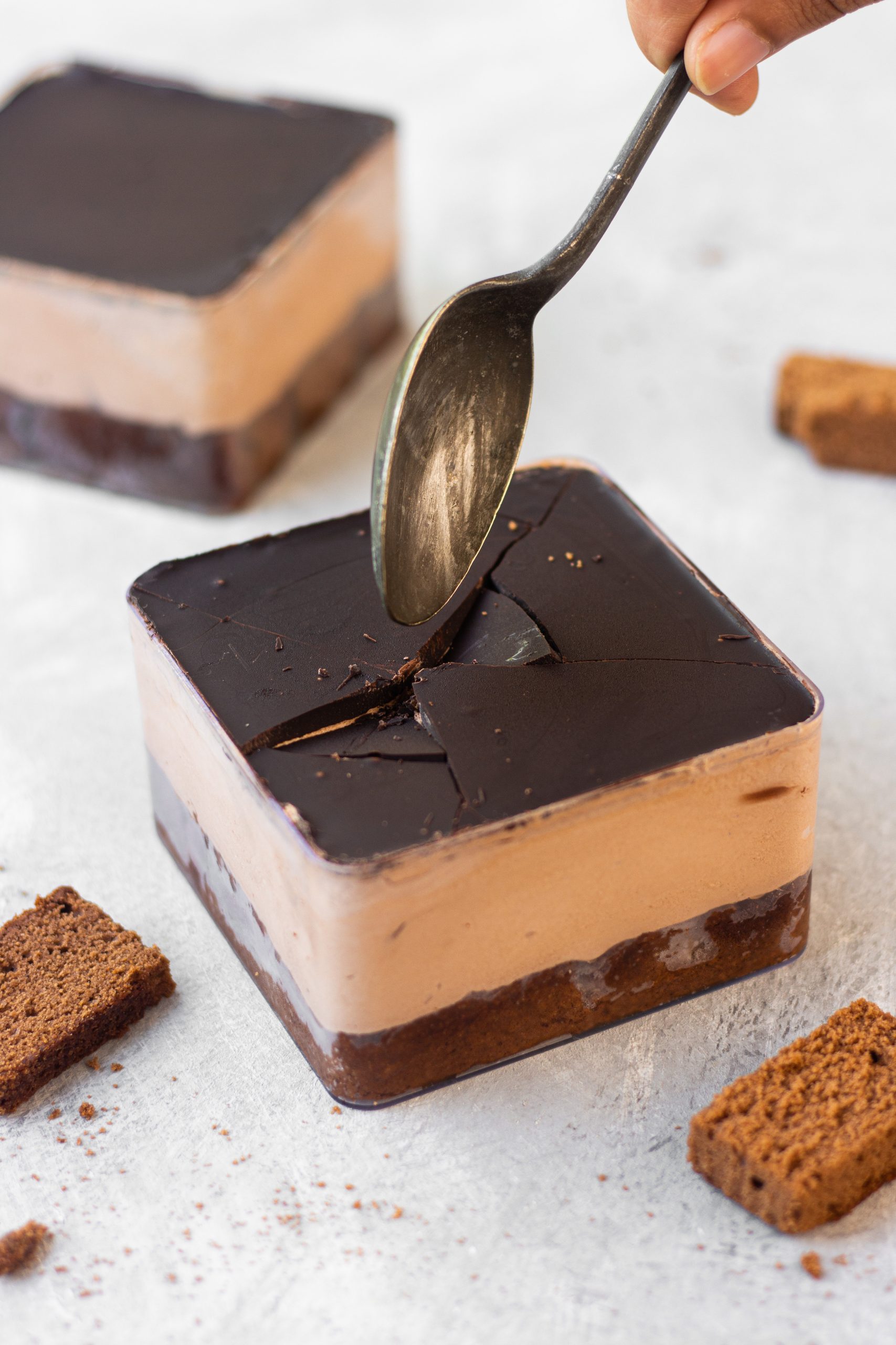 Cake in a Tub 🍰 Chocolate Moist. Mousse Cake ✨ #uychocakes | TikTok
