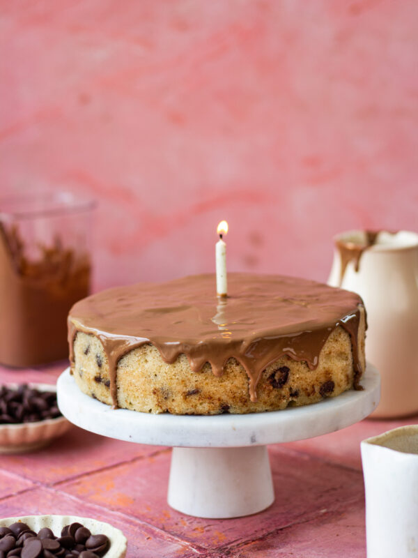 eggless chocolate chip cake