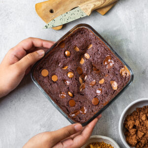 Eggless Aata Jaggery Brownie