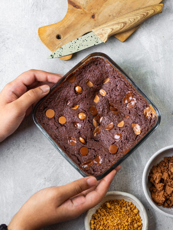 eggless aata jaggery brownie