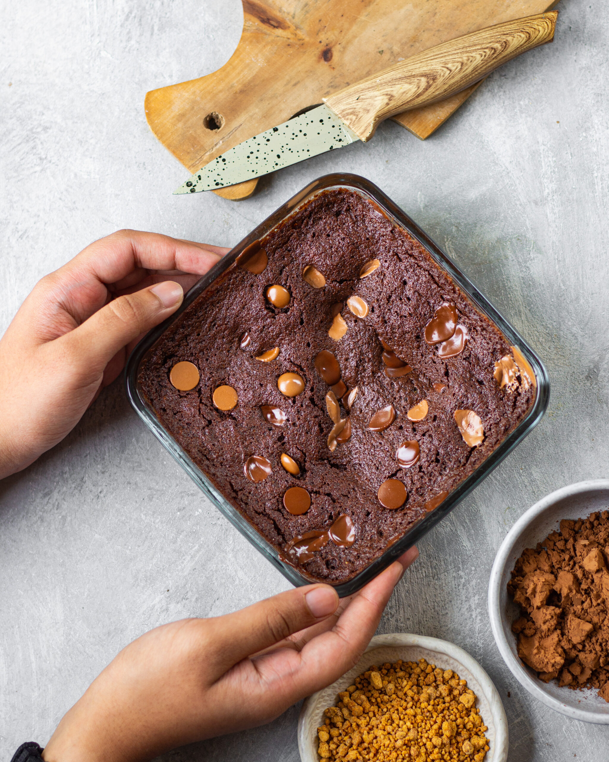 eggless aata jaggery brownie