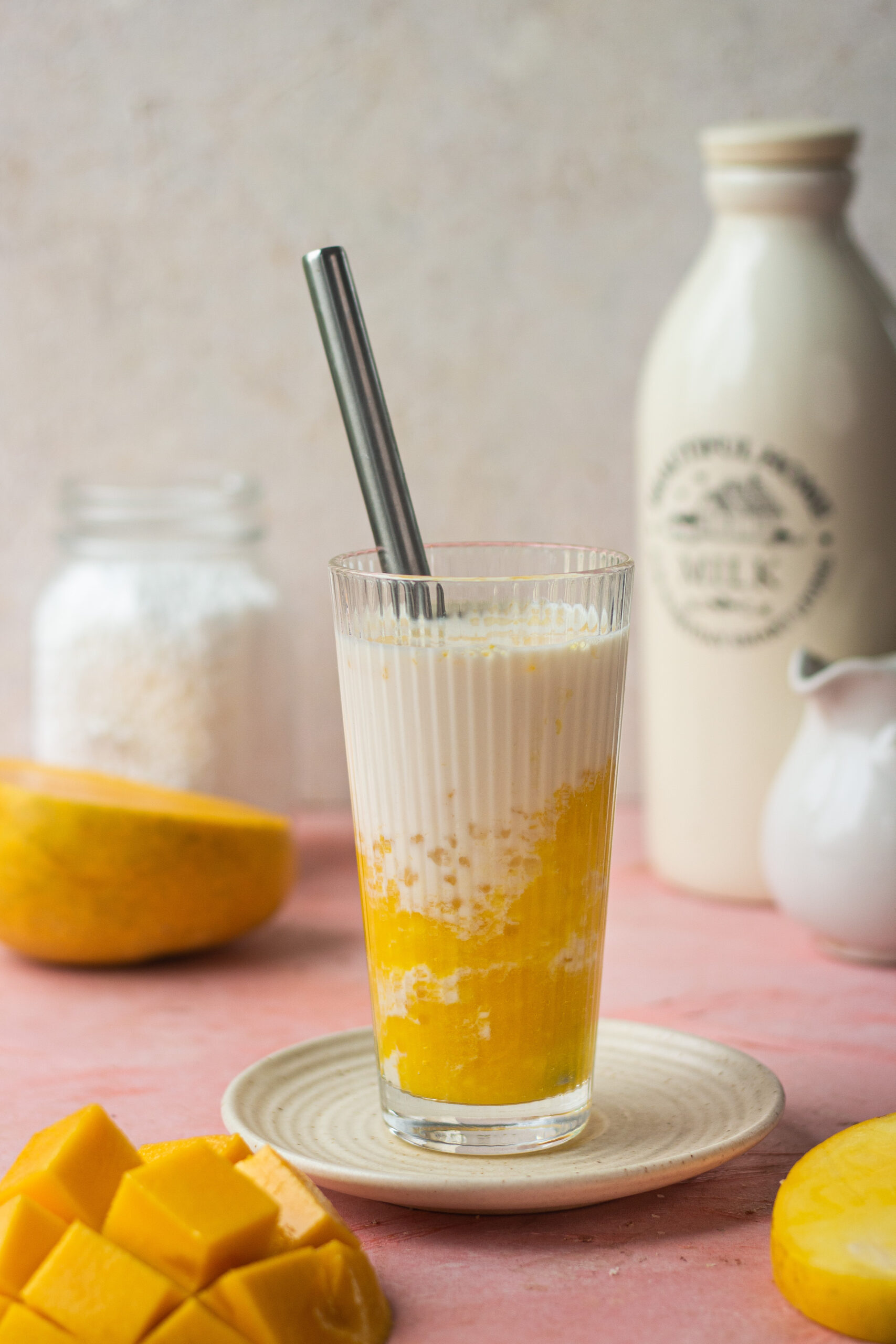 Homemade Mango Bubble Tea