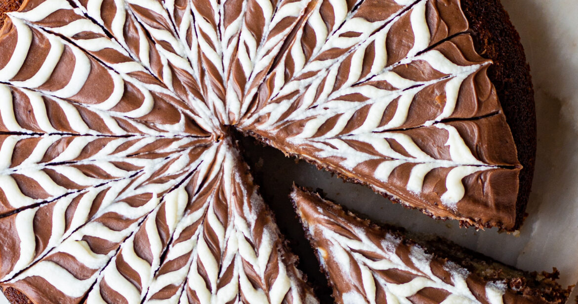 eggless marble cake