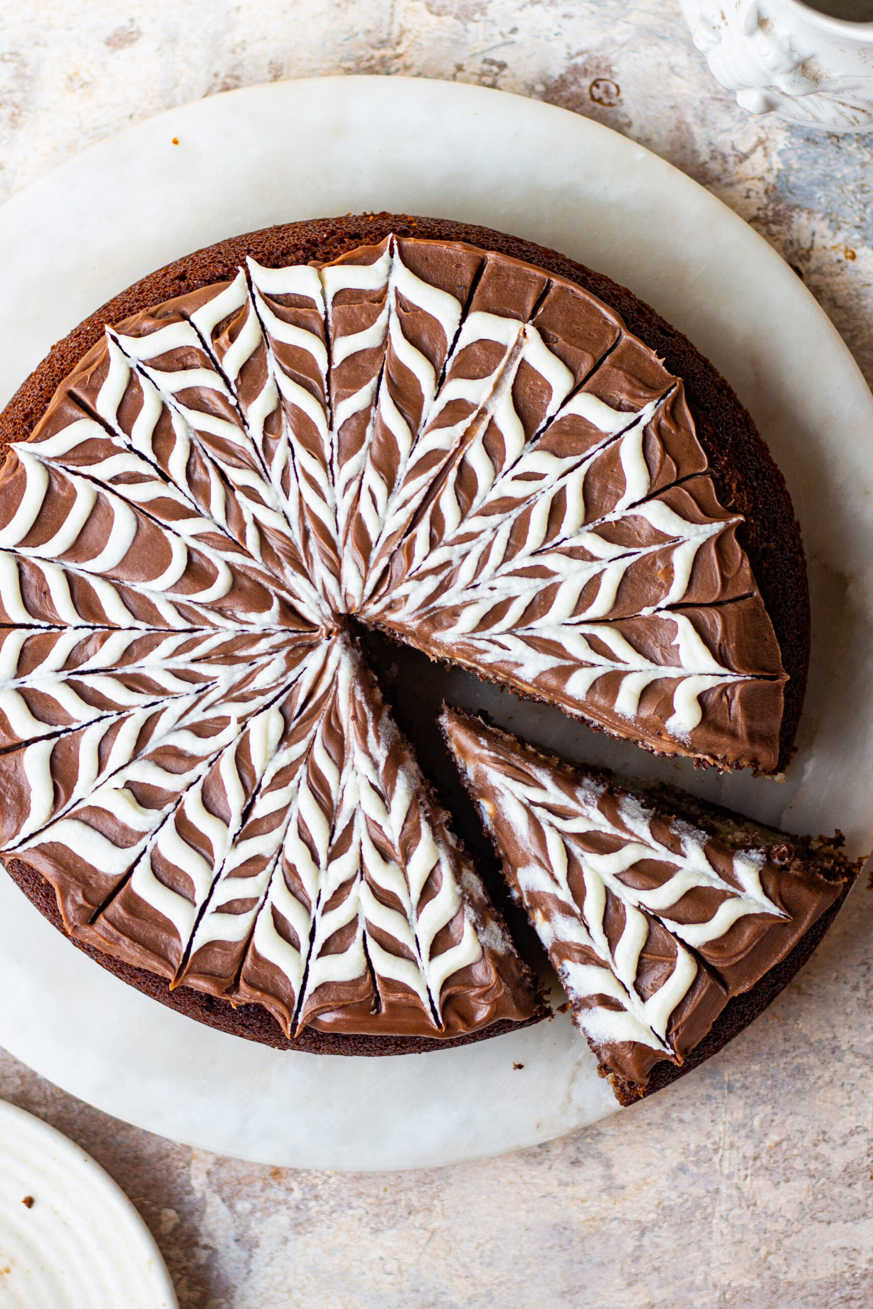 Marble Cake with Bittersweet Caramel Sauce — Love, Cake