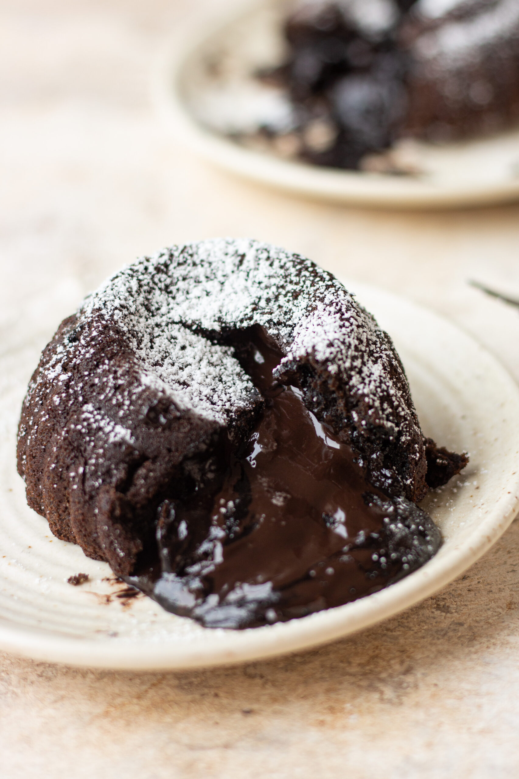 molten chocolate lava cakes - Blue Bowl