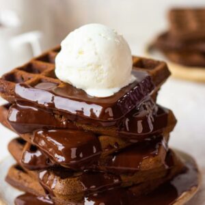 eggless chocolate waffles