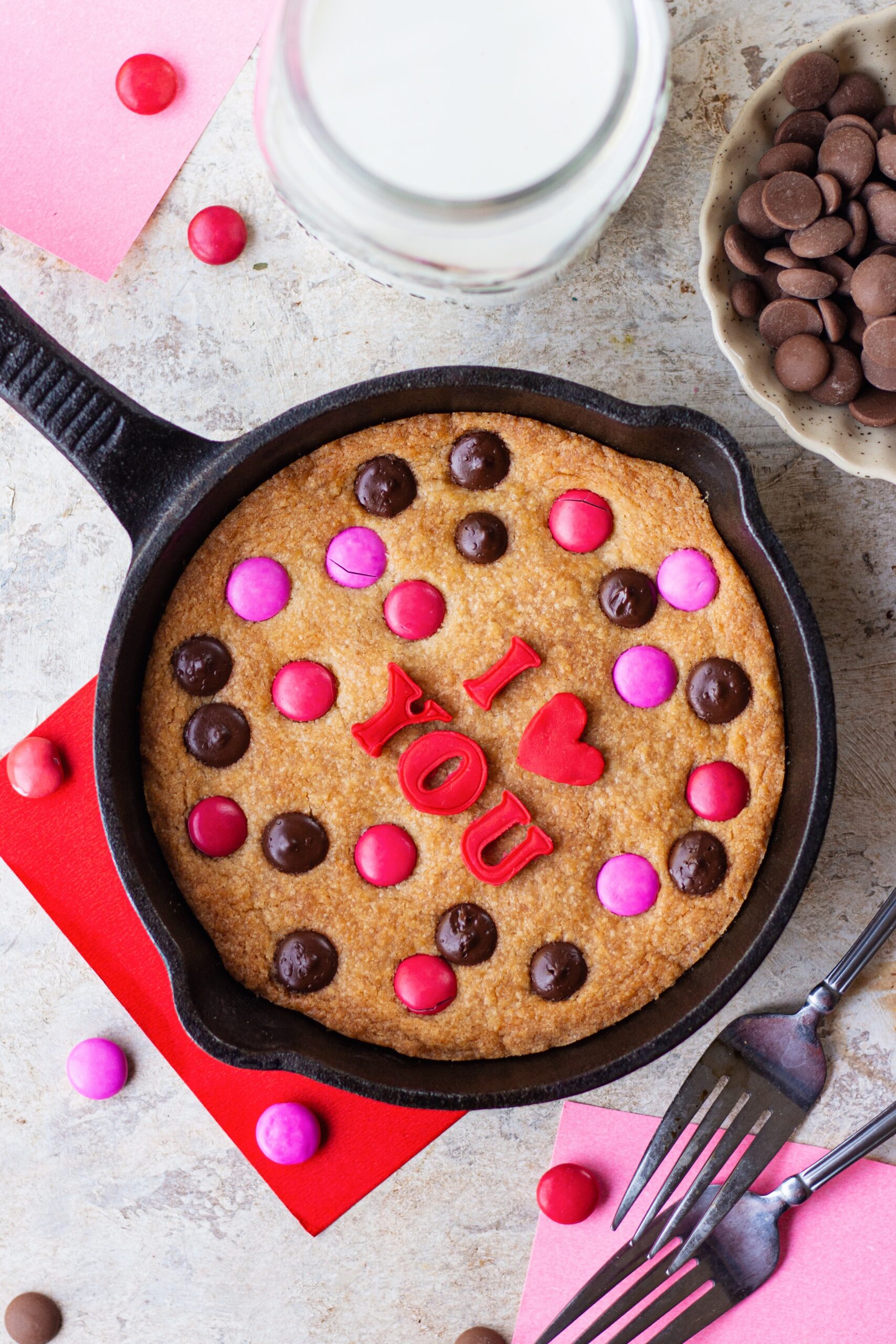 ILY SKILLET COOKIE - Bake with Shivesh